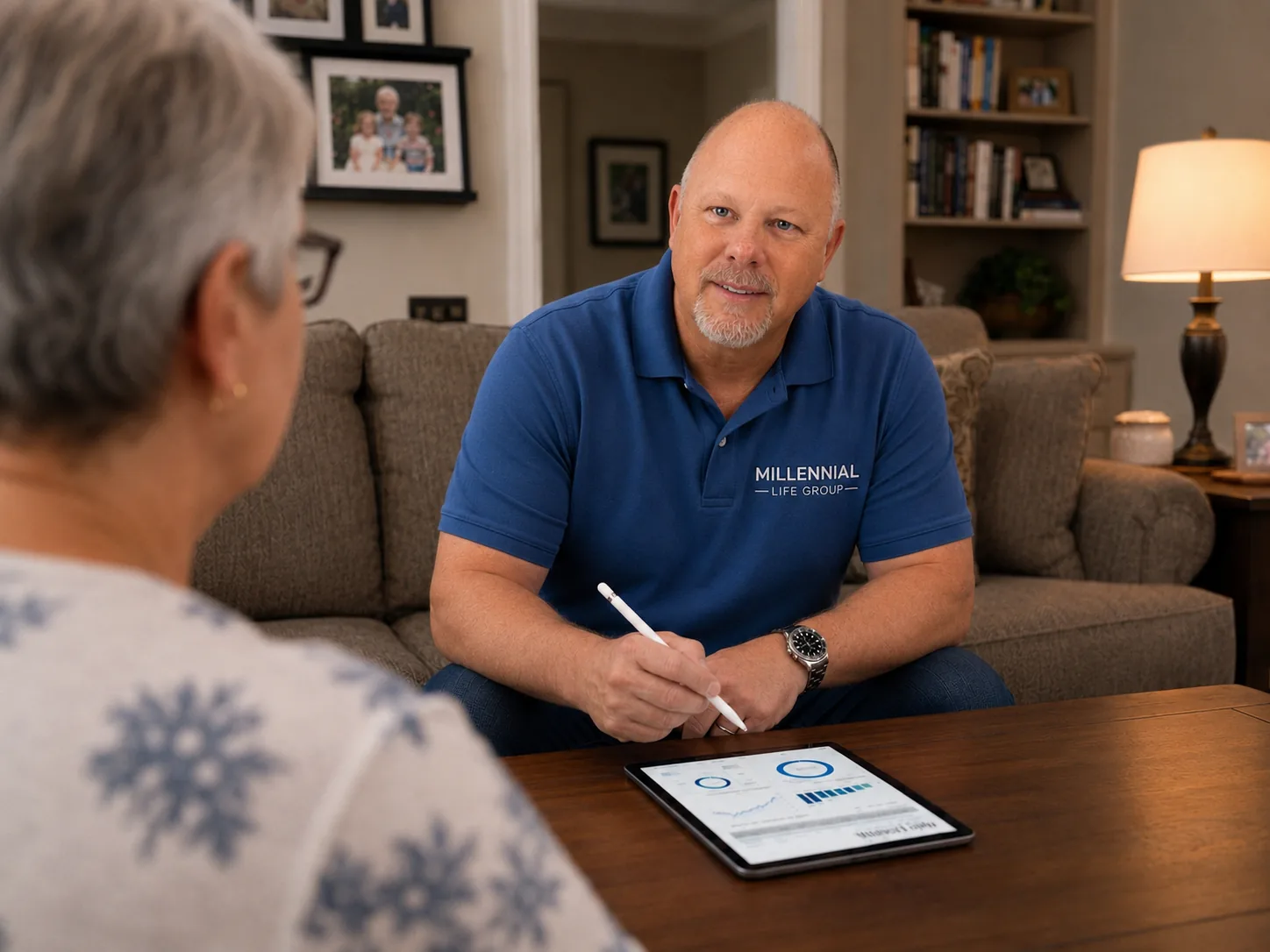 James Kaufer discussing Medicare coverage with a client